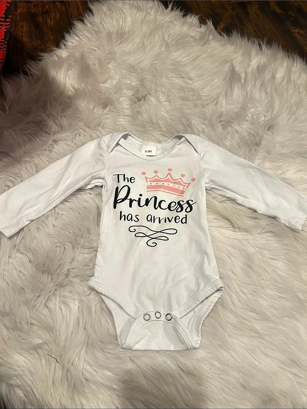 Baby Bodysuit White Baby 0-3M Like New